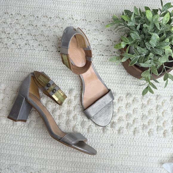 SUNDANCE Women's 40 Twilight Zephyr Ankle Strap Heeled Sandals Metallic Spain - Picture 12 of 12